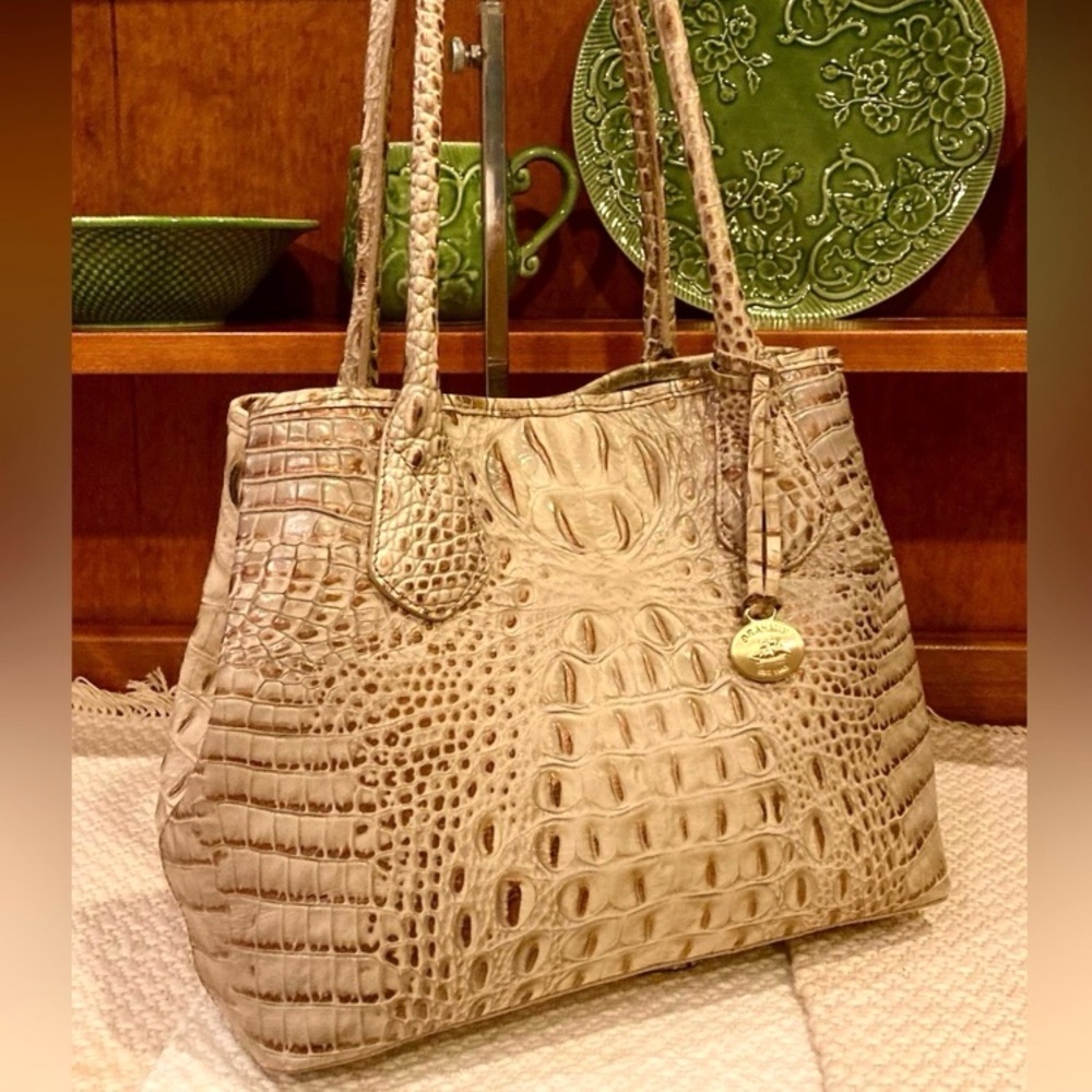 🤎🌟EUC Brahmin Expandable Anytime Tote in Savino Melbourne🌟 - Picture 1 of 12